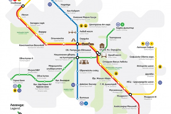 София метро схема