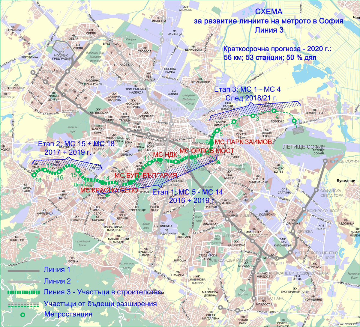 Линия 3 на метрото в София